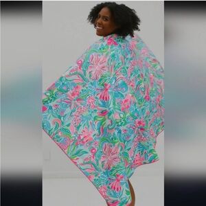 Lilly Pulitzer Golden Hour Lounge Towel Beach Floral Microfiber Outdoor Swim